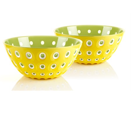set 2 ciotoline le murrine zafferano bianco verde ninfea cm 12